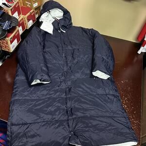 Tommy Hilfiger Men's Long Puffer Coat Jacket Double Sided Reversible LARGE